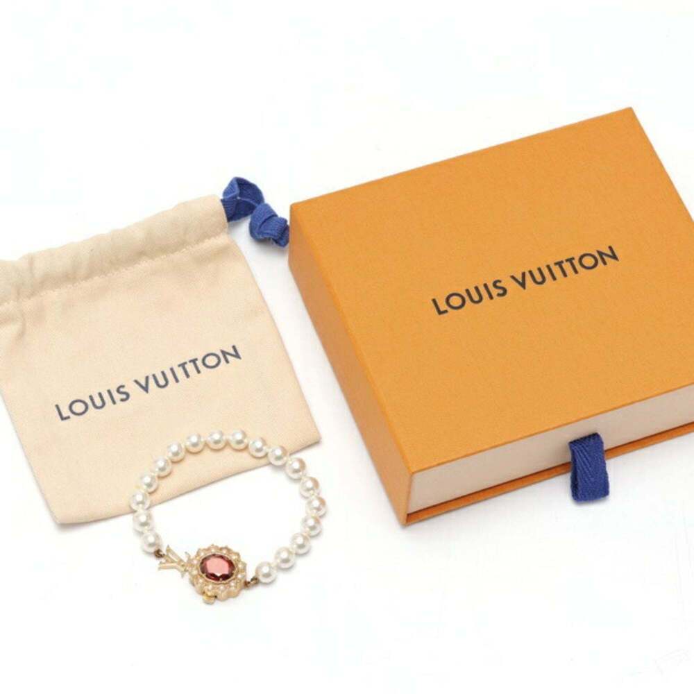LOUIS VUITTON Gold Pearl Charm Bracelet - Picture 7 of 7